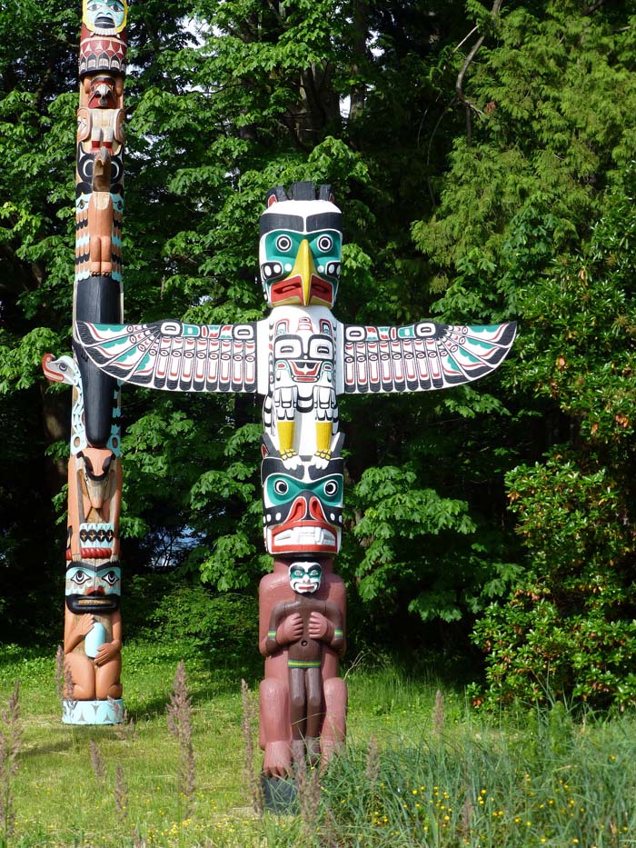 Totem poles in Alaska